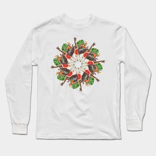 tropic animals mandala Long Sleeve T-Shirt